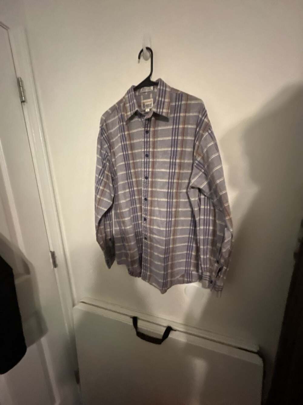 Vintage London Fog Urban Alley Plaid Button Down Shirt Size M